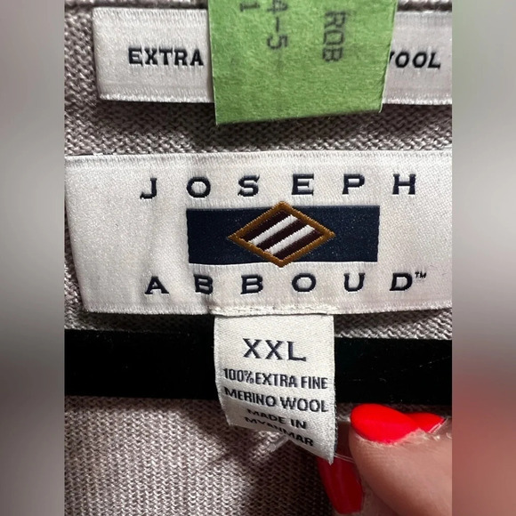 Joseph Abboud sweater size XXL quarter zip 100% extra fine merino woolโ - Picture 2 of 5